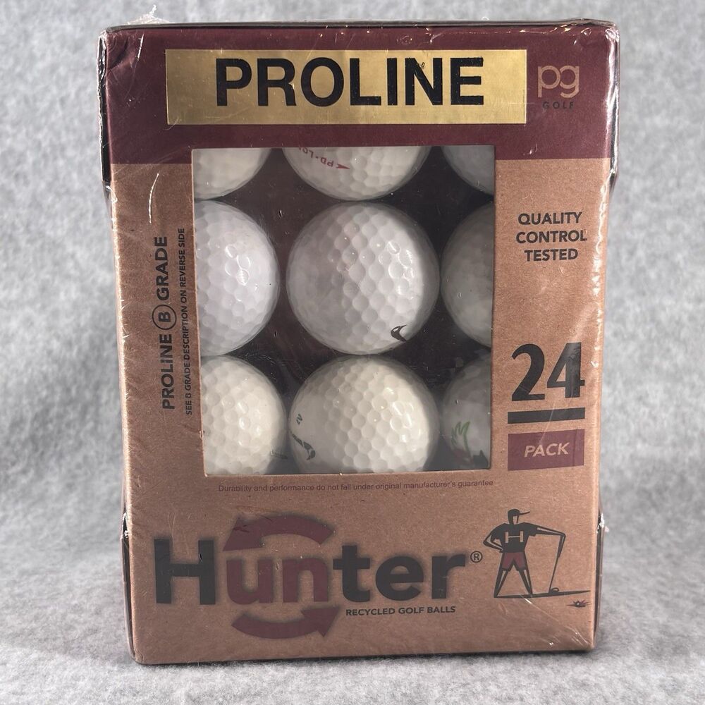 Hunter Proline B Grade Recycled Golf Balls 24 Pack Box PG Golf Practice Play